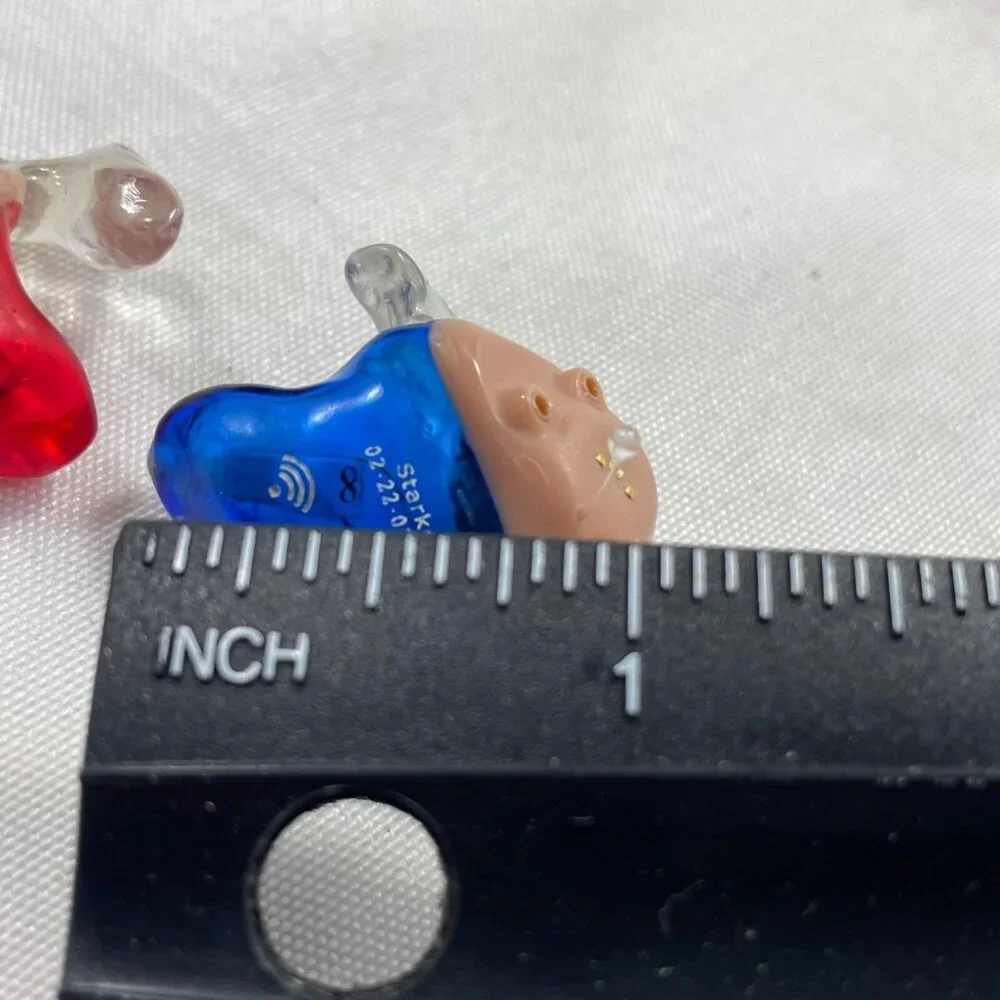 Starkey Red & Blue Custom Hearing Aids Charging Case & Cleaning Tool PARTS ONLY